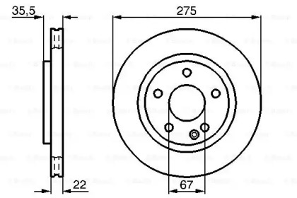 Тормозной диск BOSCH 0 986 478 474