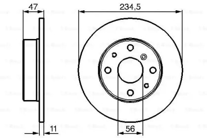 Тормозной диск BOSCH 0 986 478 500