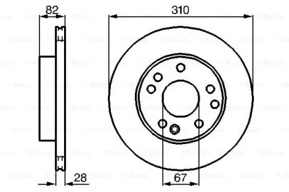 Тормозной диск BOSCH 0 986 478 528