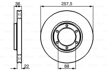 Тормозной диск BOSCH 0 986 478 596