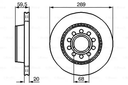 Тормозной диск BOSCH 0 986 478 614