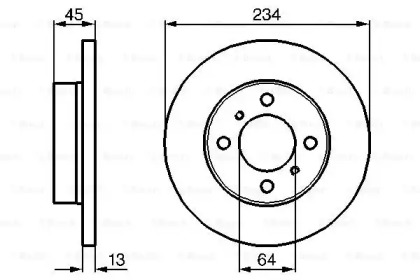 Тормозной диск BOSCH 0 986 478 636