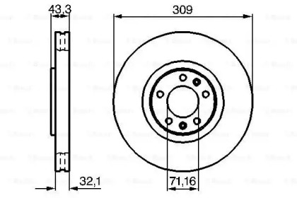 Тормозной диск BOSCH 0 986 479 027