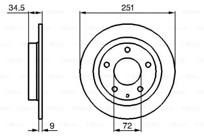 Тормозной диск BOSCH 0 986 479 208