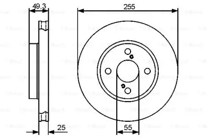 Тормозной диск BOSCH 0 986 479 422