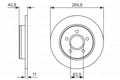 Тормозной диск BOSCH 0 986 479 955