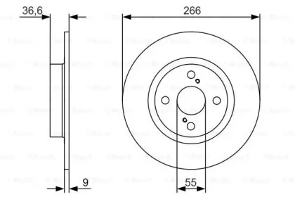 Тормозной диск BOSCH 0 986 479 977