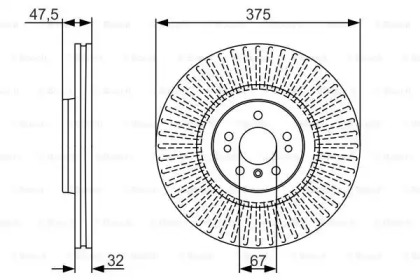 Тормозной диск BOSCH 0 986 479 A26