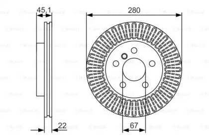 Тормозной диск BOSCH 0 986 479 C97