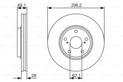 Тормозной диск BOSCH 0 986 479 R28