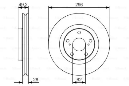 Тормозной диск BOSCH 0 986 479 R33