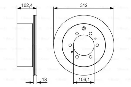 Тормозной диск BOSCH 0 986 479 R57