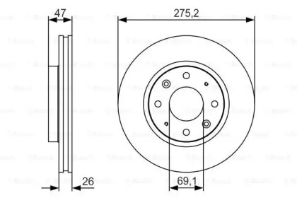 Тормозной диск BOSCH 0 986 479 S28