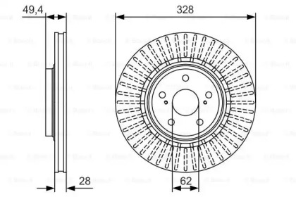 Тормозной диск BOSCH 0 986 479 T00