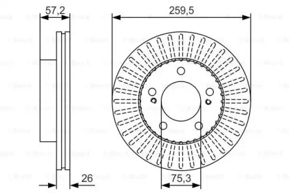 Тормозной диск BOSCH 0 986 479 T07