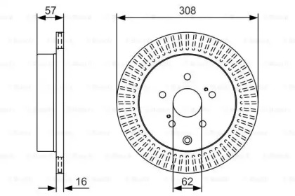 Тормозной диск BOSCH 0 986 479 T16