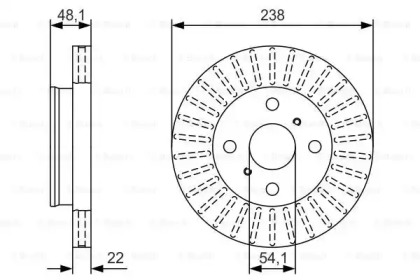 Тормозной диск BOSCH 0 986 479 T71