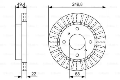 Тормозной диск BOSCH 0 986 479 T78