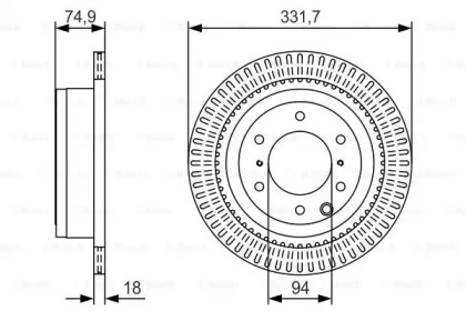 Тормозной диск BOSCH 0 986 479 T90