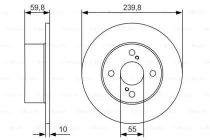 Тормозной диск BOSCH 0 986 479 T96