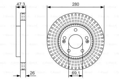 Тормозной диск BOSCH 0 986 479 U10