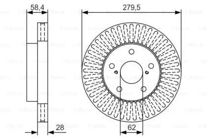 Тормозной диск BOSCH 0 986 479 U20