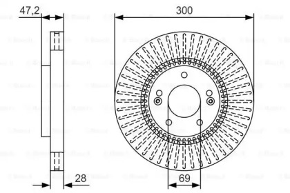 Тормозной диск BOSCH 0 986 479 U43