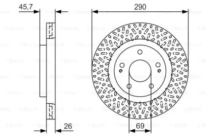 Тормозной диск BOSCH 0 986 479 U80