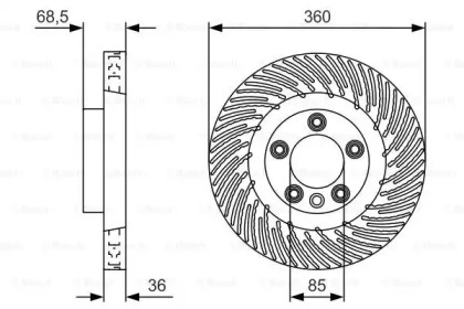 Тормозной диск BOSCH 0 986 479 V12