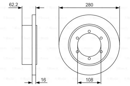 Тормозной диск BOSCH 0 986 479 V14