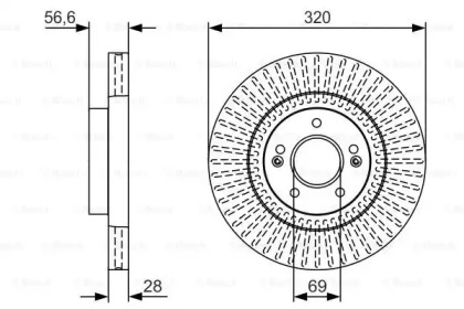 Тормозной диск BOSCH 0 986 479 V16