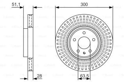 Тормозной диск BOSCH 0 986 479 V33