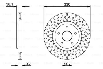 Тормозной диск BOSCH 0 986 479 V85