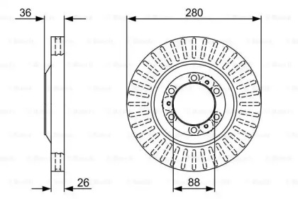 Тормозной диск BOSCH 0 986 479 V88