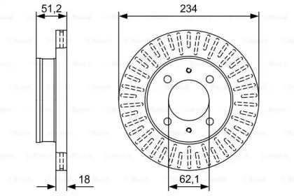 Тормозной диск BOSCH 0 986 479 W42