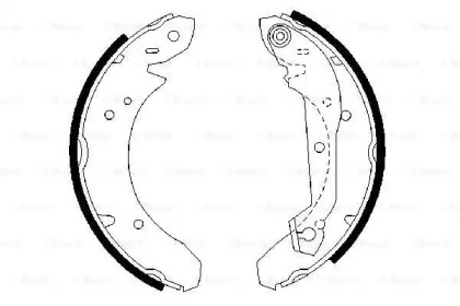 Комлект тормозных накладок BOSCH 0 986 487 048