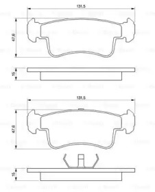 Комплект тормозных колодок BOSCH 0 986 493 360