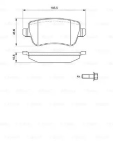 Комплект тормозных колодок BOSCH 0 986 494 126