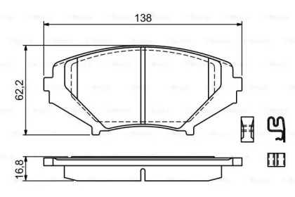 Комплект тормозных колодок BOSCH 0 986 494 220