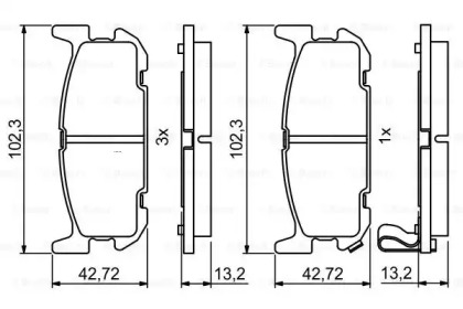 Комплект тормозных колодок BOSCH 0 986 494 226