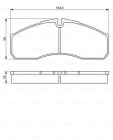 Комплект тормозных колодок BOSCH 0 986 494 266