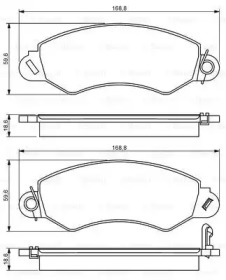 Комплект тормозных колодок BOSCH 0 986 494 300