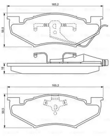 Комплект тормозных колодок BOSCH 0 986 494 336