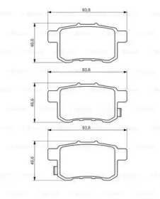 Комплект тормозных колодок BOSCH 0 986 494 338