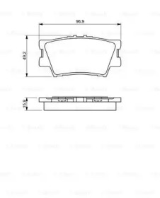 Комплект тормозных колодок BOSCH 0 986 494 346