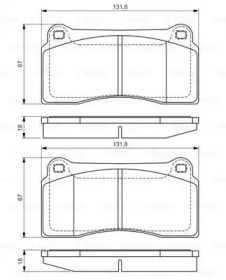 Комплект тормозных колодок BOSCH 0 986 494 353