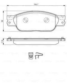 Комплект тормозных колодок BOSCH 0 986 494 355