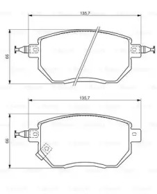 Комплект тормозных колодок BOSCH 0 986 494 366