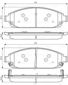 Комплект тормозных колодок BOSCH 0 986 494 370