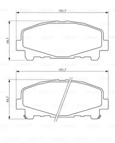 Комплект тормозных колодок BOSCH 0 986 494 382